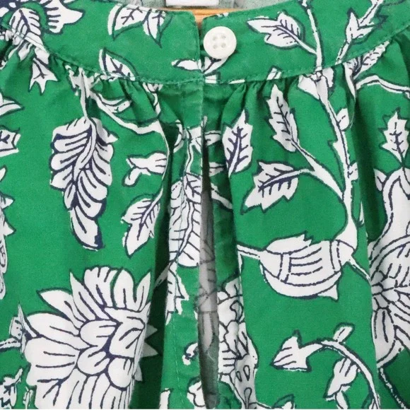J Crew Floral Tiered Midi Dress Womens Size 00 Green Boho Cottage Pockets 2024 - Picture 10 of 13